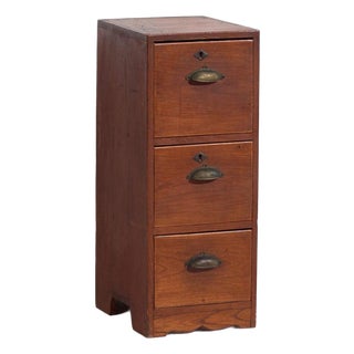Small Antique Japanese File Cabinet For Sale