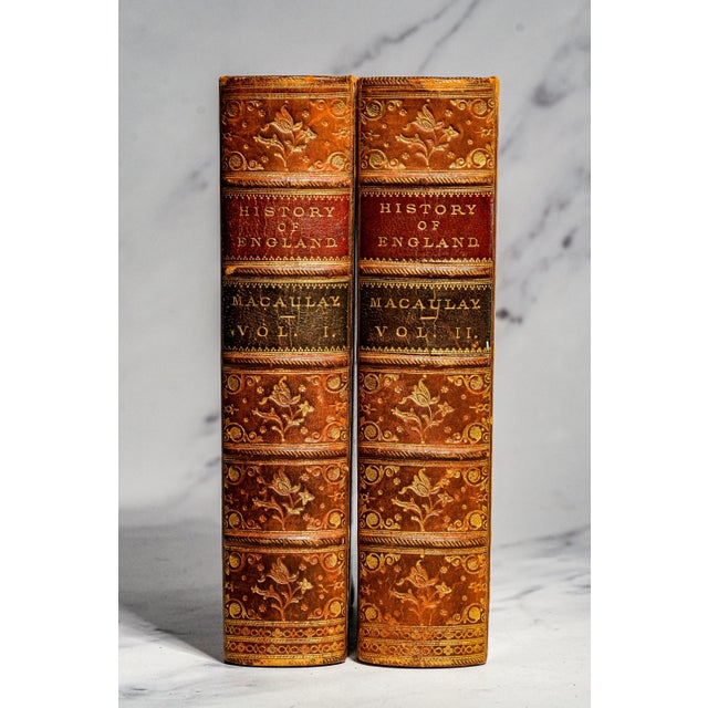A handsome complete two-volume 1871 edition of The History of England by Lord Macaulay, beautifully bound and rich with...