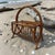 Cabin Vintage Bent Bamboo and Rattan Magazine Media Rack For Sale - Image 3 of 9