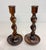 English Pair Antique 19th Century Barley Twist English Wood Candlesticks Candle Holders For Sale - Image 3 of 12