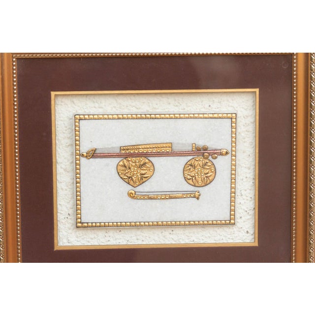 1960s Ceremonial Shield & Dagger Framed Indian Art For Sale - Image 5 of 6