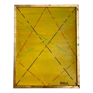 Mid-Century Abstract Painting by Edgar Hubert