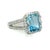 2010s Natural Topaz Diamond Ring 6.5 14k W Gold 5.17 TCW Certified For Sale - Image 5 of 7