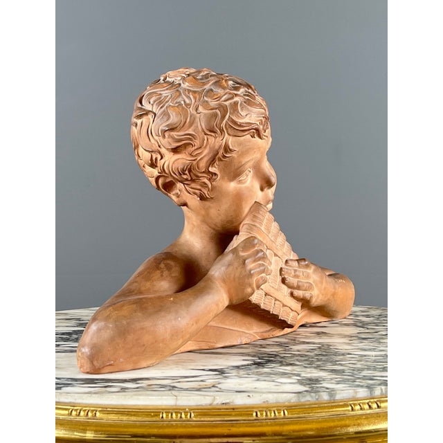 Ceramic D. H. Chiparus, Sculpture of a Child's Bust, 1890s, Terracotta For Sale - Image 7 of 9