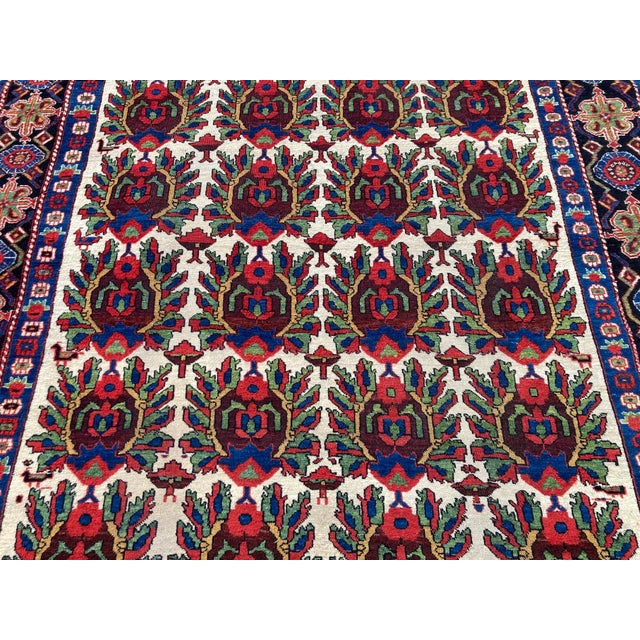 Ivory Antique Afshar Rug, 1890s For Sale - Image 8 of 18