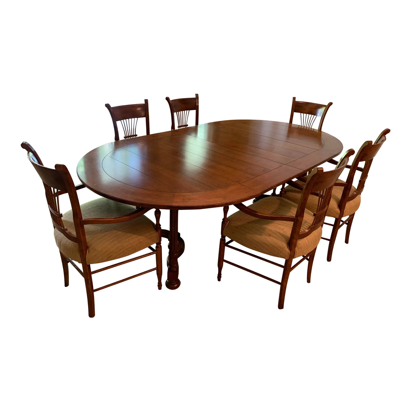 Baker Kitchen Table Dining Set of 7 Chairish