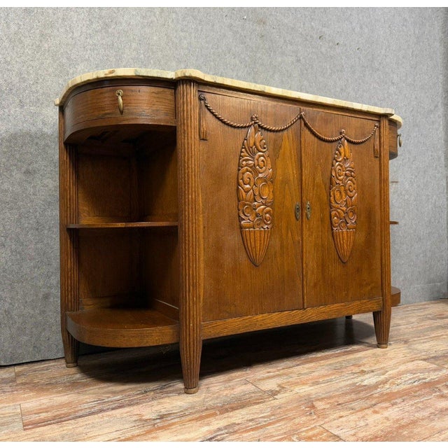 Vintage Art Deco Oak Buffet, 1930s, in Good conditions. Designed 1920 to 1949