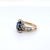Blue Late 20th Century 14k Yellow Gold Ring With Gia Certified Blue Oval Sapphire & Diamond Accents, Size 6.5 For Sale - Image 8 of 8