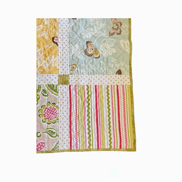 Vintage Piedmont Quilters Guild Garden Patchwork Quilt | Cottage Summer Throw For Sale In Greensboro - Image 6 of 7