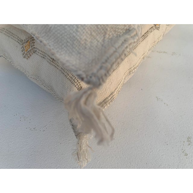 Contemporary White Mizwad Silk Sabra Pillows Covers- a Pair For Sale - Image 10 of 11