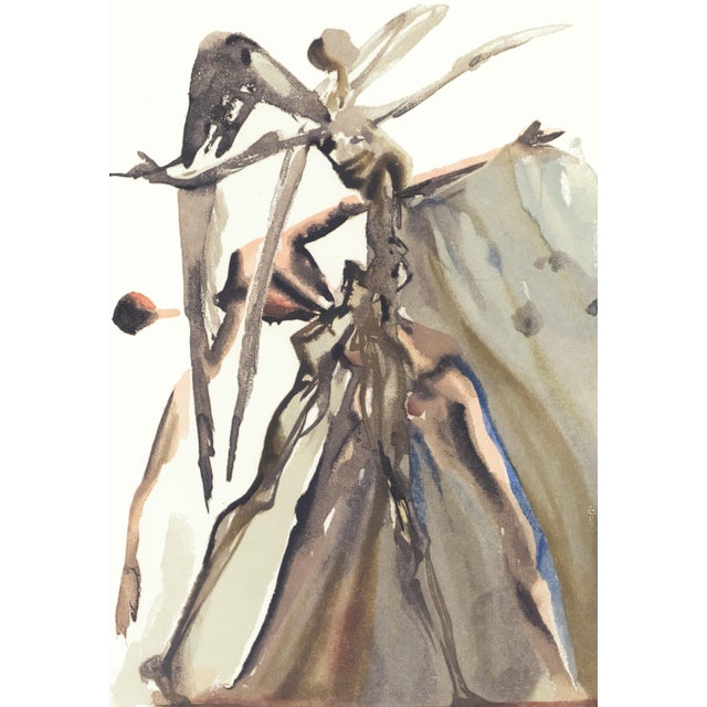 Abstract 1963 Dalí Divine Comedy Engraving Purgatoire Chant 3 "Les Pouvoirs De L'Âme" (The Powers of the Soul) For Sale - Image 3 of 9