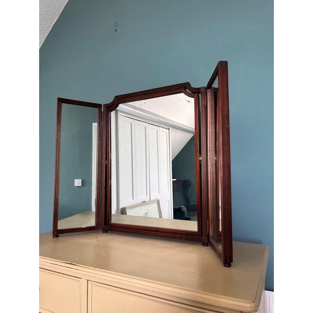 Vintage Triptych Mirror with Adjustable Centre Mirror For Sale - Image 12 of 12