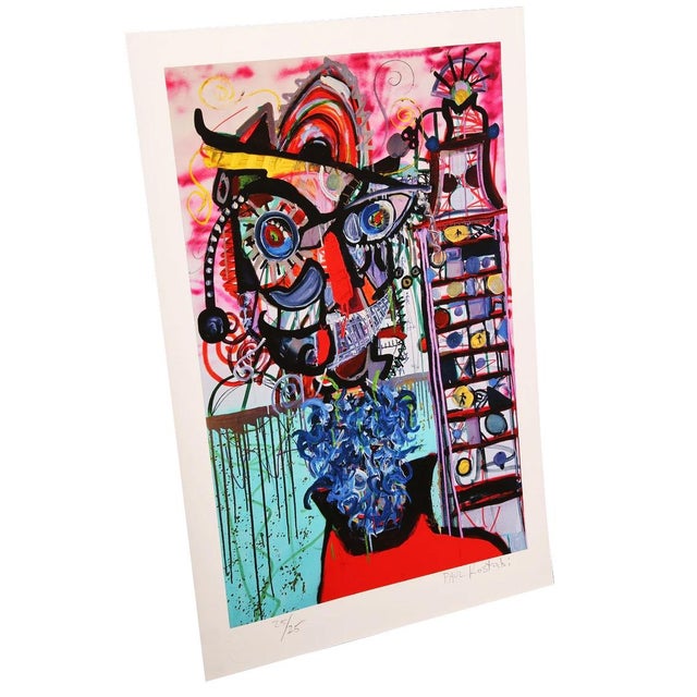 This vibrant artwork captures Paul Kostabi's unmistakable style - bold, colorful, dynamic and impactful. Its expressive...