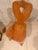 Early 20th Century Set of 2 Vintage Alpine Bavarian Heart-Cutout Plank Chairs (Brettstuhl) For Sale - Image 5 of 9