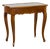 French 19th Century Walnut Side Table with Leather Top and Long Lateral Drawer For Sale