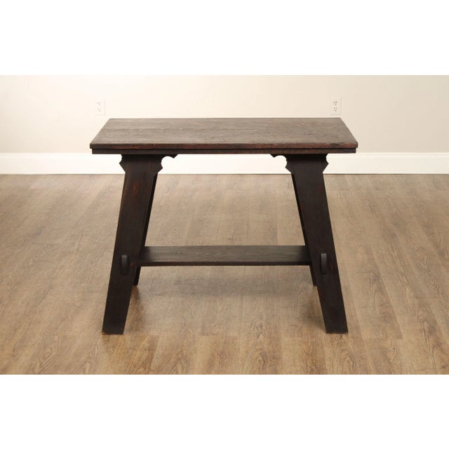 Lestershire Furniture Co. Mission Oak Library Table For Sale In Philadelphia - Image 6 of 12