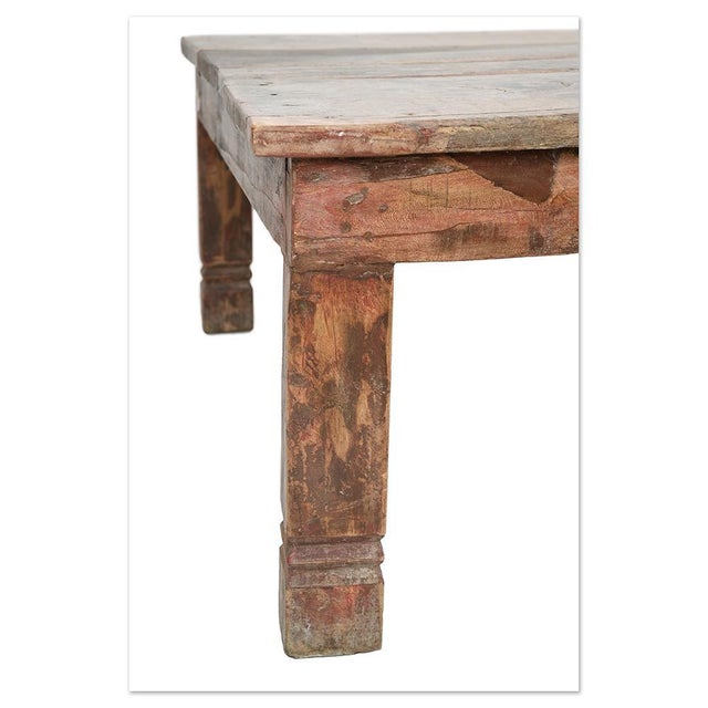 Weathered Wood Coffee Table For Sale - Image 5 of 7