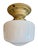 Antique Original Patina Polychrome Painted Schoolhouse Flushmount For Sale In Los Angeles - Image 6 of 6