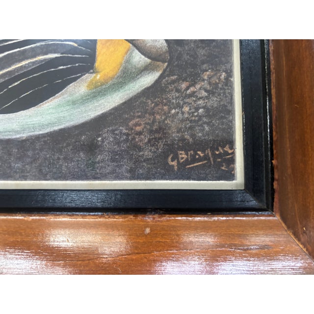 A colorful lithograph, "Les Falaises", "The Cliffs", signed and dated lower right, 1929. The colors are still vibrant and...