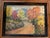 A very nice vintage acrylic on board painting of a country road with colorful foliage in Autumn in the Hudson Valley....
