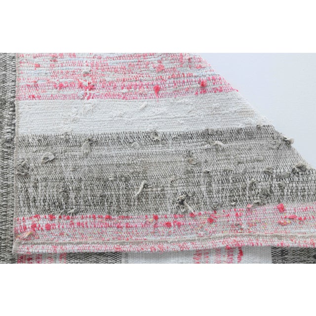 Vintage Turkish Hand-Knotted Wool Cotton Beige Kilim Runner For Sale - Image 9 of 11