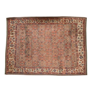 Vintage Distressed Mahal Carpet - 8'11' X 12'5" For Sale