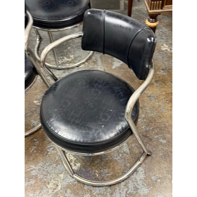 Donald Deskey Late 20th Century Attribute to Donald Deskey French Art Deco Table + Eight Chairs Set For Sale - Image 4 of 12