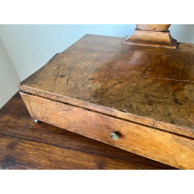 Antique French Walnut Dressing Table Mirror with Drawer, 1890s For Sale - Image 17 of 18