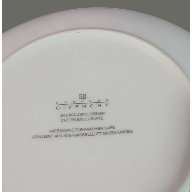 Vintage Set of 4 Givenchy Paris Colorful Luncheon Dessert Salad Flower Plates For Sale - Image 6 of 7