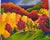 Orange 1960s Cool Pop Art Hot Colors! Sweeping Panorama Signed by Weston For Sale - Image 8 of 8