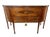 19th Century Sheraton Style Mahogany Bowfront Butler's Sideboard With Secretary Desk, Locks and Keys For Sale