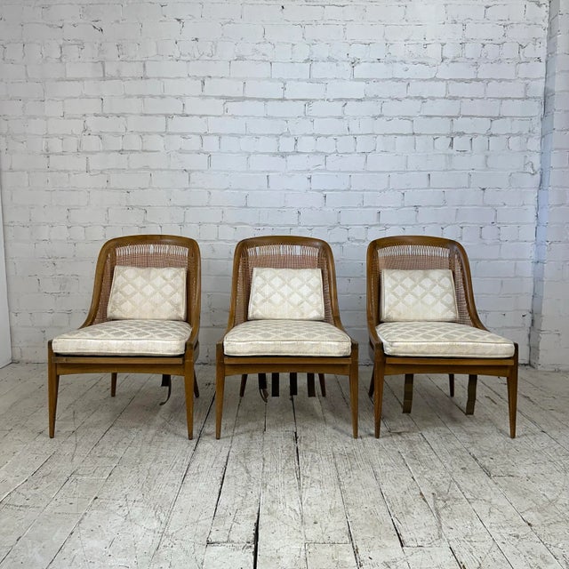 Set of 3 Harvey Probber Caned 'Gondola' Side Chairs For Sale In Cleveland - Image 6 of 12