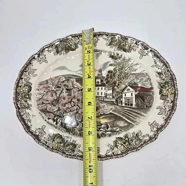 Mid-Century Modern 1990s Johnson Brothers Friendly Village English Cottage Serving Platter Made in England For Sale - Image 3 of 7
