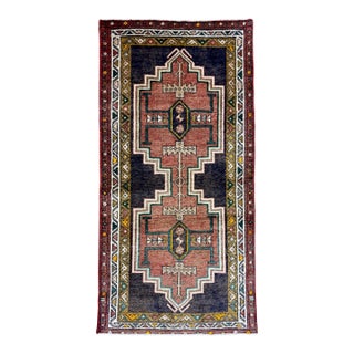 Vintage Persian Lori Hand-Knotted Runner 3'3" X 6'7" For Sale