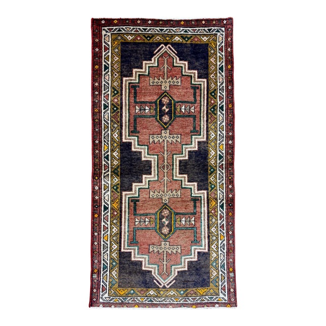 Vintage Persian Lori Hand-Knotted Runner 3'3" X 6'7" For Sale