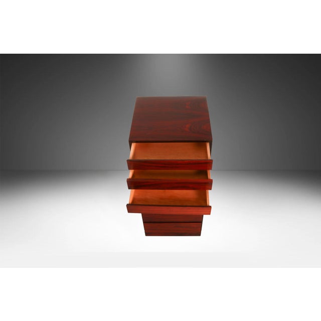 Mid Century Rosewood Lingerie Drawer Chest Dresser Arne Wahl Iversen for Vinde For Sale - Image 9 of 11