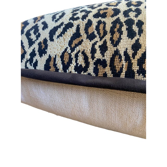 Custom Pair of Leopard Print Euro Pillows For Sale - Image 9 of 11