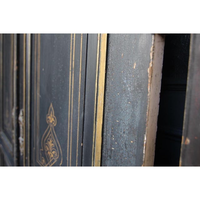 Black French Double Doors, 1890s, Set of 3 For Sale - Image 8 of 18