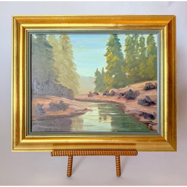 Original Impressionist Landscape Oil Painting on Canvas For Sale In Dallas - Image 6 of 7