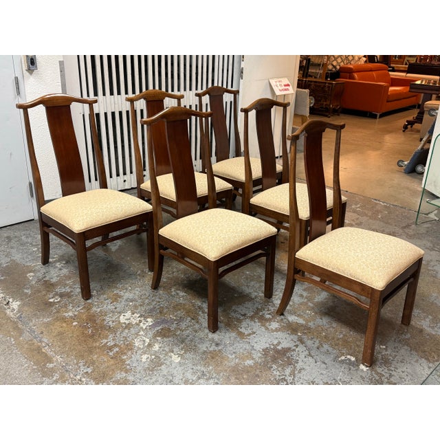 Traditional Bernhardt Furniture High Back Dining Chairs, Set of Six For Sale - Image 3 of 12