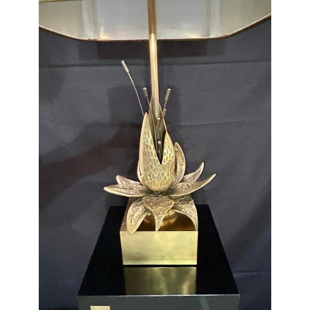 Mid-Century Modern Vintage Bronze and Brass Lamp, 1970s For Sale - Image 3 of 18