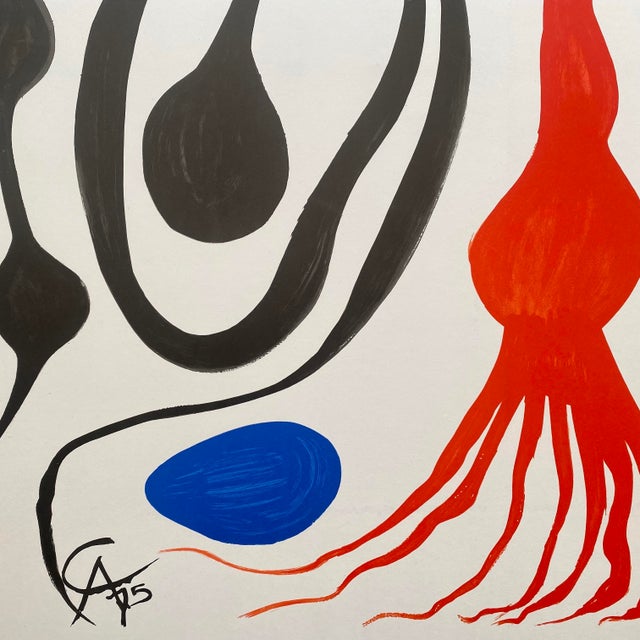 Alexander Calder Vintage 1976 Mid Century Modernist Mourlot Fine Art Lithograph Print Framed Our Unfinished Revolution Poster " Octopus " 1975 For Sale - Image 17 of 18