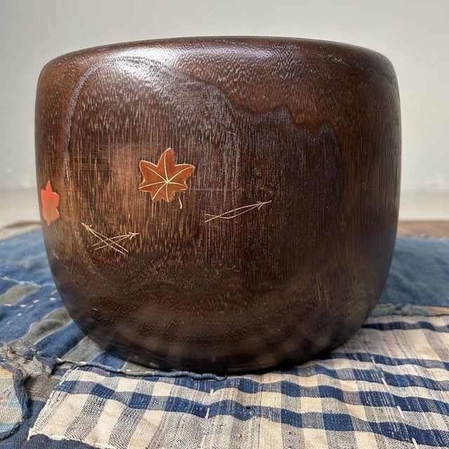 Wood Vintage Japanese Maki-E Hibachi Fire Pot, 1950s For Sale - Image 7 of 10