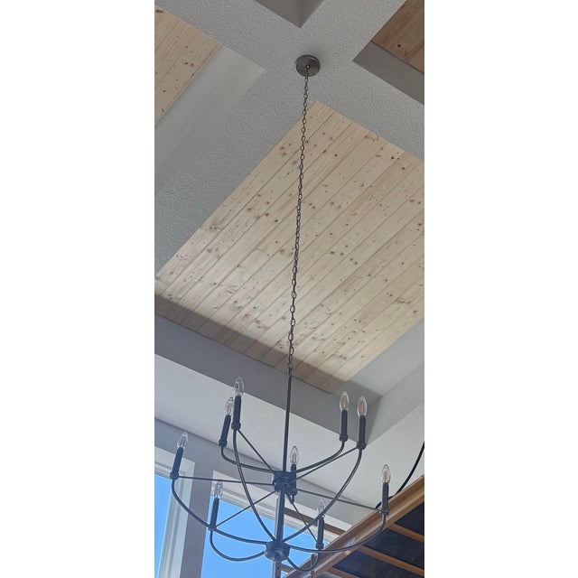 Modern Silver Candle-Style Chandelier – Brand New, Never Used For Sale - Image 3 of 4
