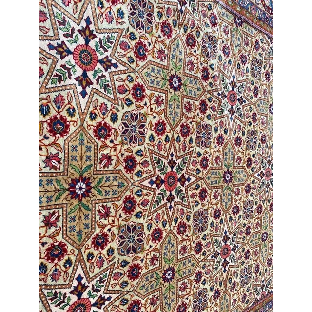 Red Large Mid-Century Kashan Rug For Sale - Image 8 of 18
