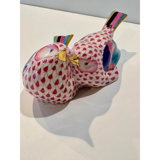 Herend Late 20th Century Herend Love Birds Figurine For Sale - Image 4 of 10