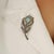 Not Yet Made - Made To Order Sterling Silver Art Deco Elegance Opal and Diamond Convertible Brooch Pendant For Sale - Image 5 of 12
