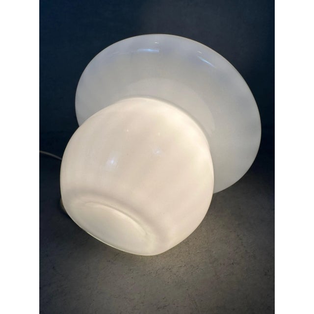 Vintage Swirl Glass Mushroom Lamp, 1980s For Sale - Image 3 of 7