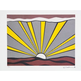 1980s Original Roy Lichtenstein "Sunrise" Limited Edition Lithograph For Sale