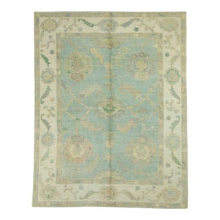 Turkish Oushak Rug 5' x 6'4" #17030 For Sale